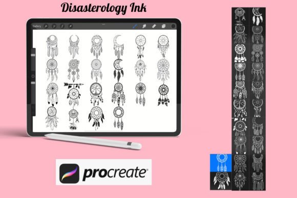 Dreamcatchers 22 Procreate Brush Stamps: Streamlining Your Digital Illustration Workflow