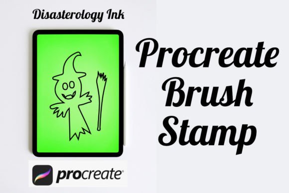 Ghost Broomstick Procreate Brush Stamp: Elevate Your Halloween Digital Art