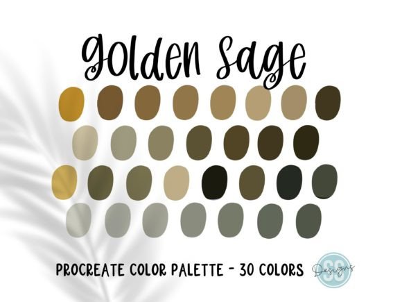 Golden Sage Procreate Color Palette: A Practical Review for Digital Artists