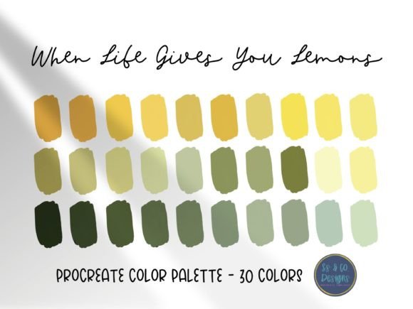Lemons Procreate Color Palette: A Curated Collection for Effortless Digital Art