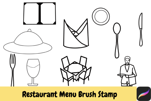 Menu Restaurant Procreate Brush Stamps