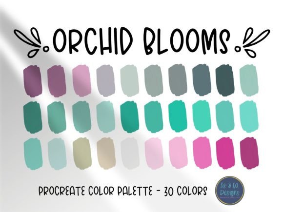 Orchid Bloom Procreate Color Palette: A Curated Collection for Digital Artists