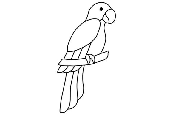 Parrot LineArt Procreate Brush Stamp: Streamline Your Digital Illustration Workflow