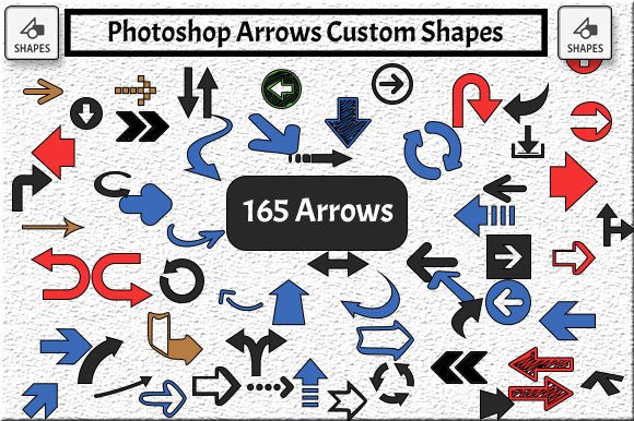 Streamline Your Design Workflow with 165 Photoshop Arrows Custom Shapes .CSH
