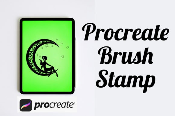 Streamline Your Digital Art with the Crescent Fairy 22 Procreate Brush Stamp