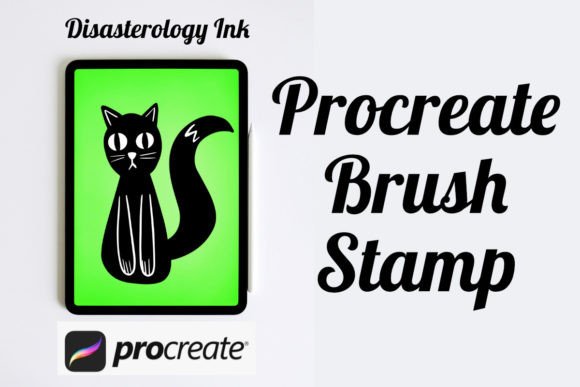 Streamline Your Spooky Art with the Halloween Cat 3 Procreate Brush Stamp