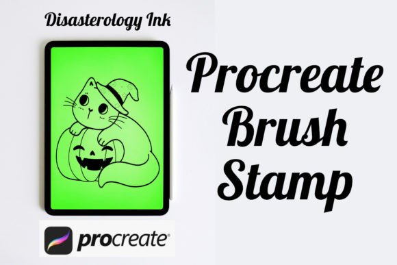 Streamlining Halloween Design with the Cat on Pumpkin Procreate Brush Stamp